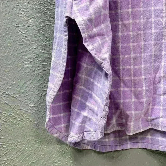 CABERNET SLEEPWEAR Purple ¾ Sleeve Long Super Cozy Flannel Nightgown Women L - Picture 3 of 10